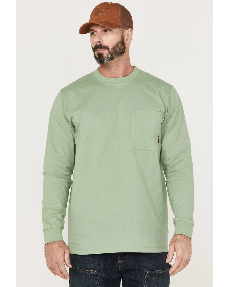 Hawx Men's Solid Loden Forge Long Sleeve Work Pocket T-Shirt - Tall