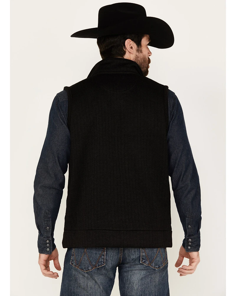 George Strait by Wrangler Men's Zip Logo Vest