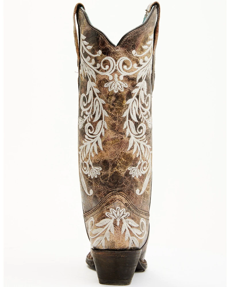 Corral Women's Blacklight Embroidered Western Boots - Snip Toe