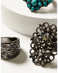 Shyanne Women's Enchanted Forest 3-Piece Statement Ring Set
