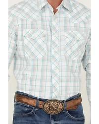 Wrangler 20X Men's Advanced Comfort Plaid Print Long Sleeve Snap Stretch Western Shirt