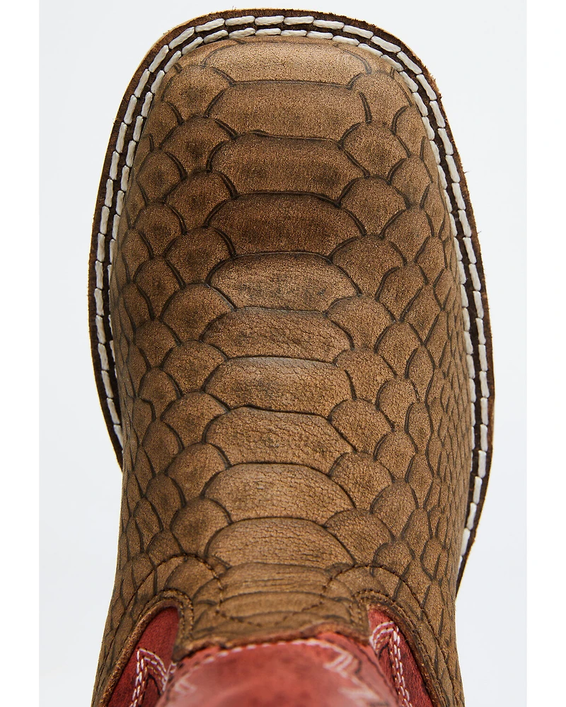 Cody James Boys' Reptile Print Western Boots - Broad Square Toe
