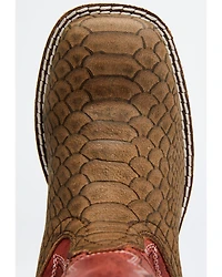 Cody James Boys' Reptile Print Western Boots - Broad Square Toe