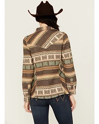 Outback Trading Co Women's Lorelei Southwestern Print Long Sleeve Snap Performance Shirt