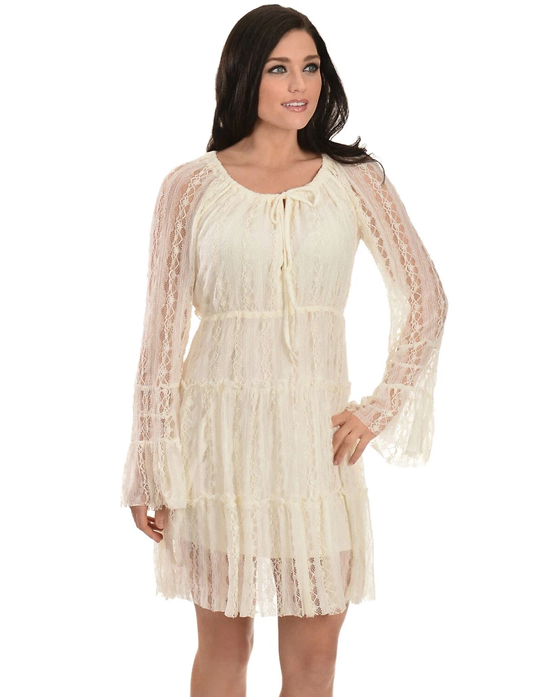 Scully Women's Solid Lined Lace Dress