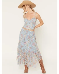 Originality Women's Boot Barn Exclusive Printed Lace Handkerchief Midi Skirt