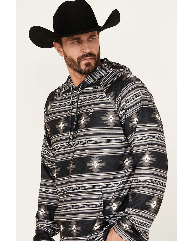 Rock & Roll Denim Men's Southwestern Print Hooded Sweatshirt
