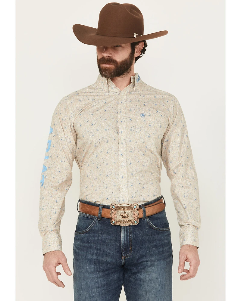 Ariat Men's Team Alder Paisley Print Long Sleeve Button-Down Western Shirt