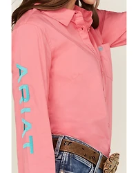 Ariat Women's Team Kirby Wrinkle Resistant Long Sleeve Button-Down Stretch Western Shirt