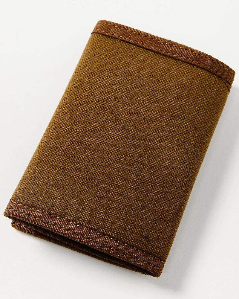 Hawx Men's Pecan Nylon Bi-Fold Wallet