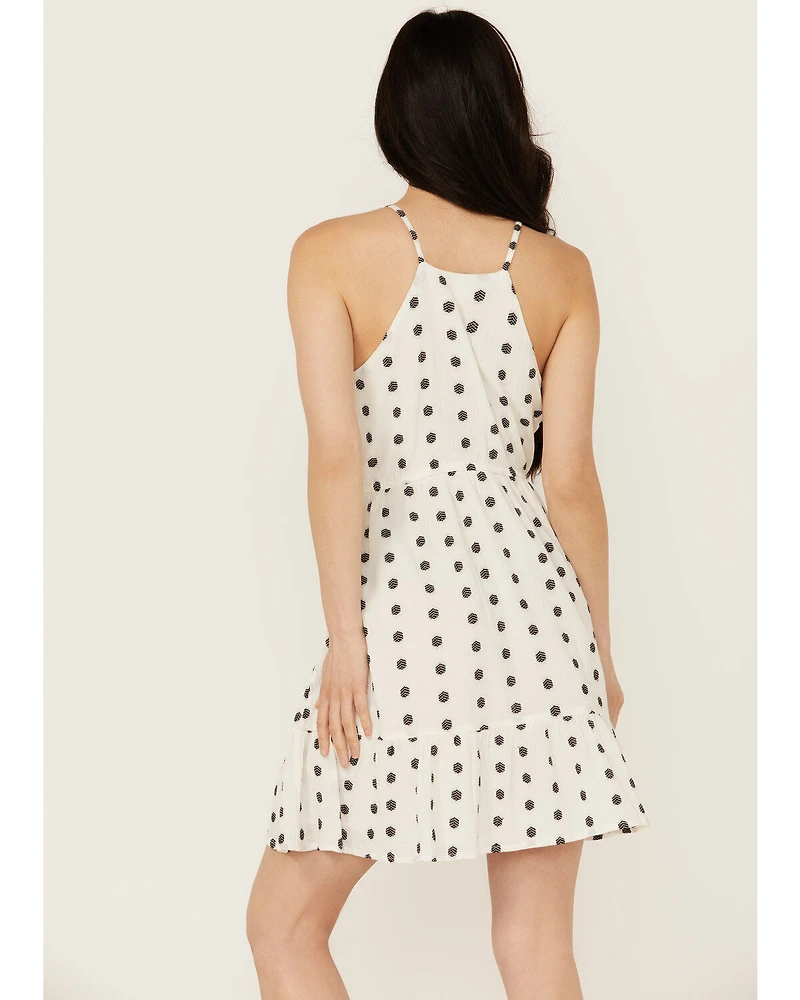 Idyllwind Women's Zelida Embroidered Halter Neck Mini Dress
