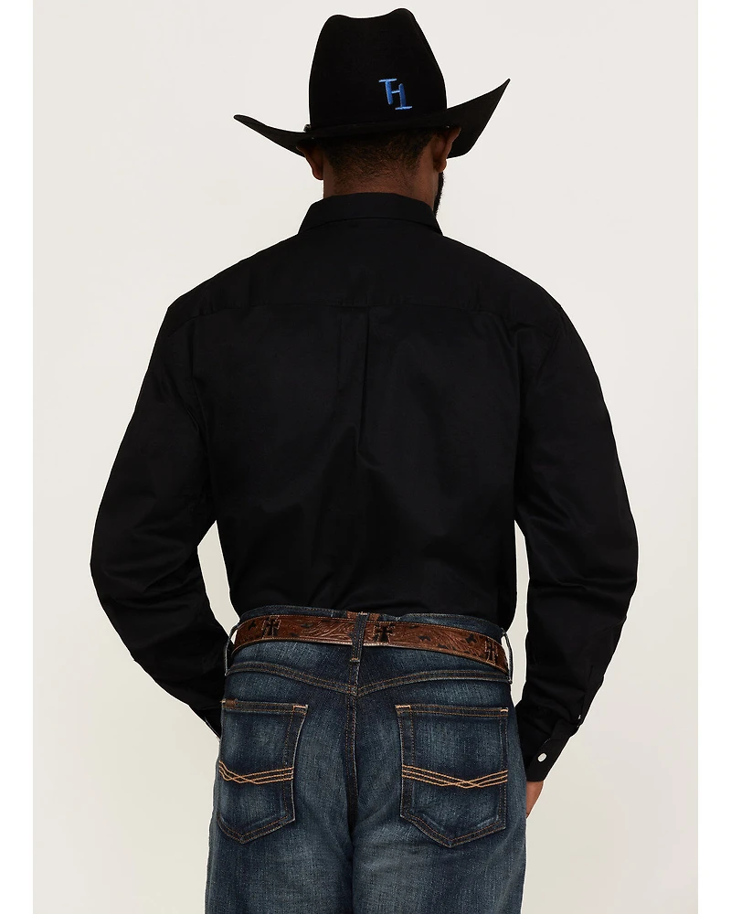 RANK 45® Men's Basic Twill Long Sleeve Button-Down Western Shirt