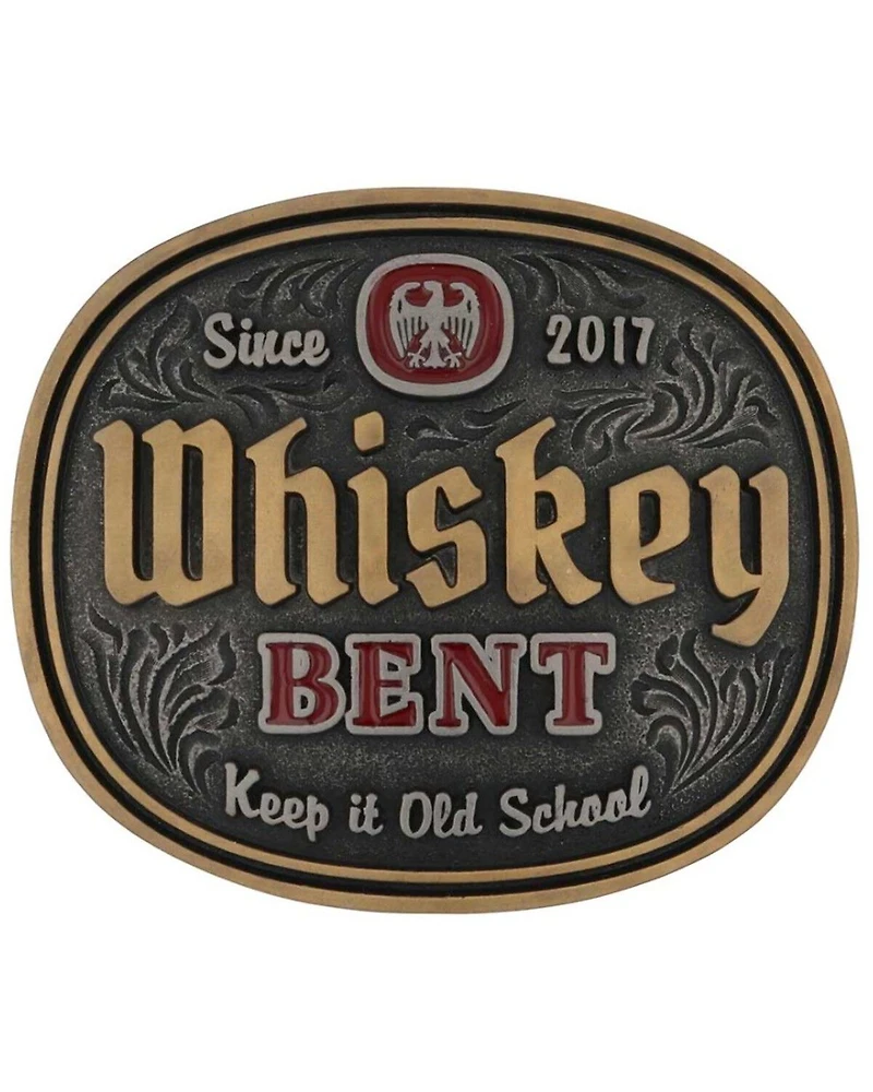 Montana Silversmiths Men's Keep It Old School Whiskey Bent Buckle