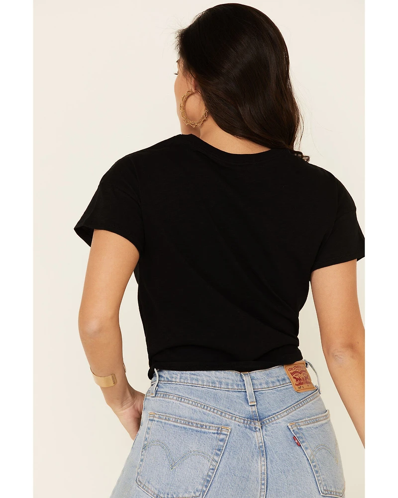 Shyanne Women's Here For The Beer Graphic Tie-Front Short Sleeve Tee