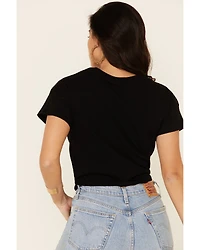 Shyanne Women's Here For The Beer Graphic Tie-Front Short Sleeve Tee