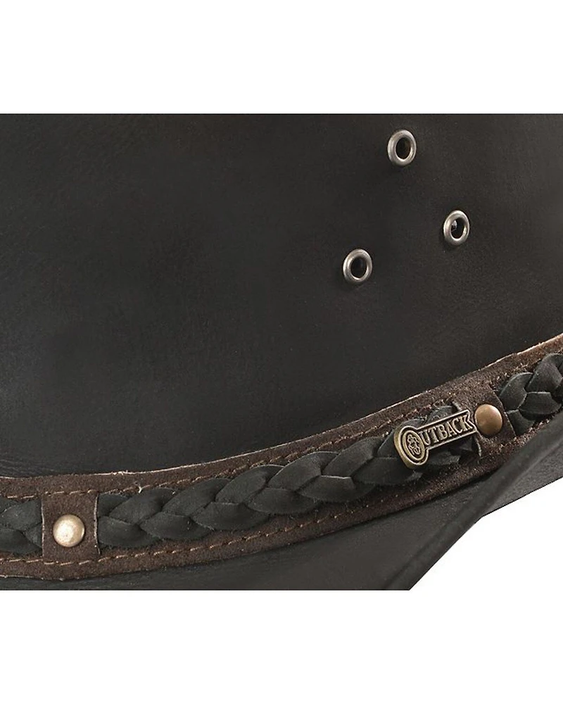 Outback Trading Co. Wagga UPF 50 Sun Protection Leather Hat