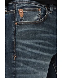 Moonshine Spirit Men's Dark Wash Unaged Whiskey Slim Stretch Denim Jeans