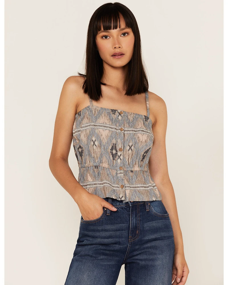 Cleo + Wolf Women's Southwestern Print Relaxed Strappy Tank Top