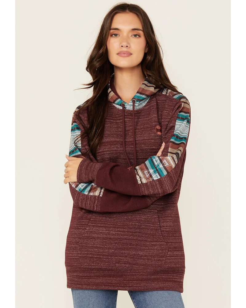 Hooey Women's Striped Trim Hoodie