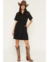 Levi's Women's Rinoa Short Sleeve Snap Denim Mini Dress