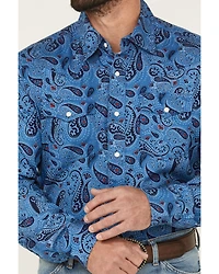 Wrangler Retro Men's Paisley Print Long Sleeve Snap Western Shirt - Tall