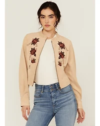 Shyanne Women's Embroidered Faux Suede Jacket