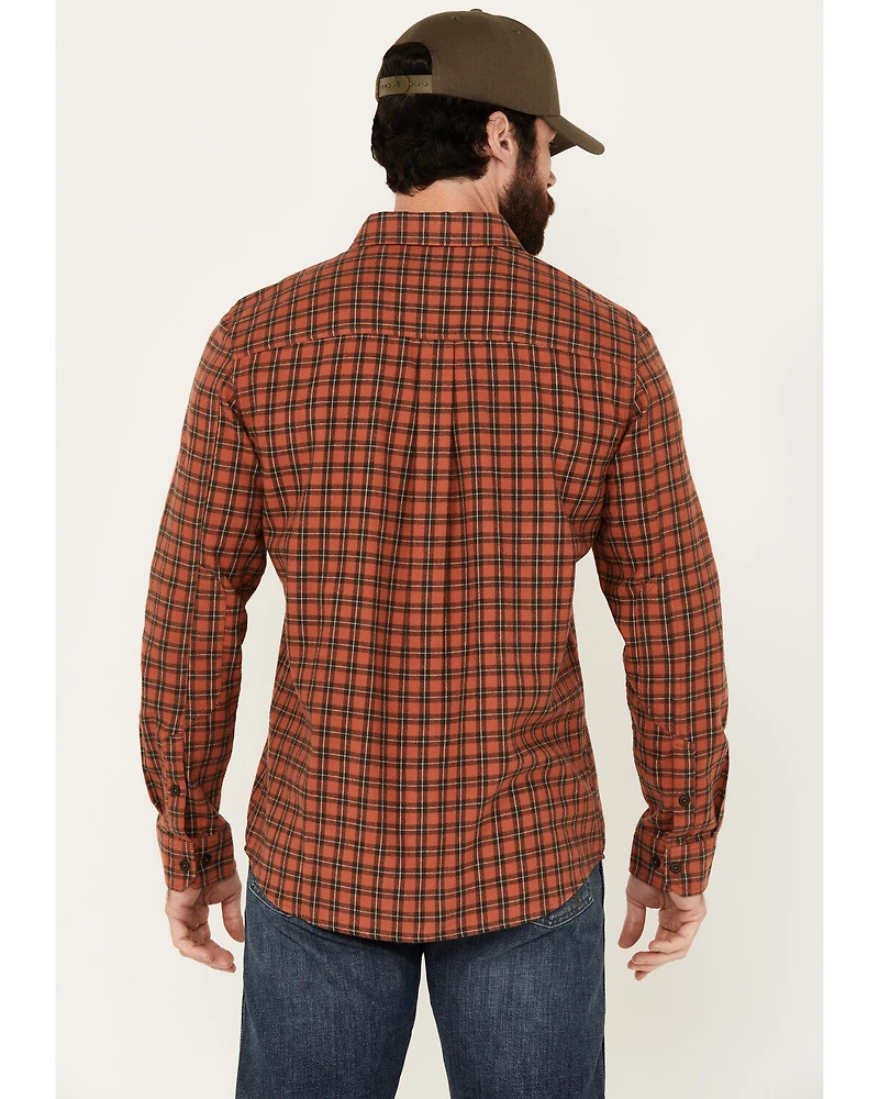 Brothers and Sons Men's Borden Everyday Plaid Print Long Sleeve Button Down Flannel Shirt