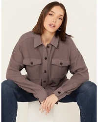 Cleo + Wolf Women's Oversized Knit Button Up Shirt