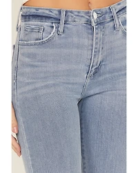 Just Black Denim Women's Light Wash Cropped Kick Flare Jeans