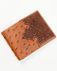 Cody James Men's Grady Faux Ostrich Bifold Wallet