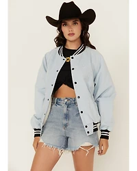 The Laundry Room Women's Denim Coors Ghost Stadium Bomber Jacket