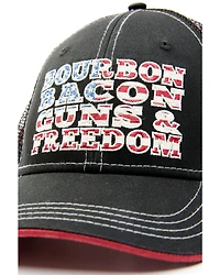 Cody James Men's Bourbon Bacon Guns & Freedom Ball Cap