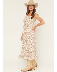 Cotton & Rye Women's Floral Print Sleeveless Button-Down Midi Dress