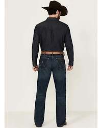 Wrangler Retro Men's 77MWZ Lindel Dark Wash Slim Bootcut Stretch Denim Jeans - Tall