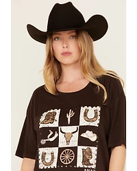 Ariat Women's Checkered Boyfriend Fit Short Sleeve Graphic Tee