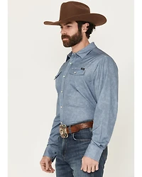 Cinch Men's Tonal Floral Long Sleeve Snap Performance Western Shirt