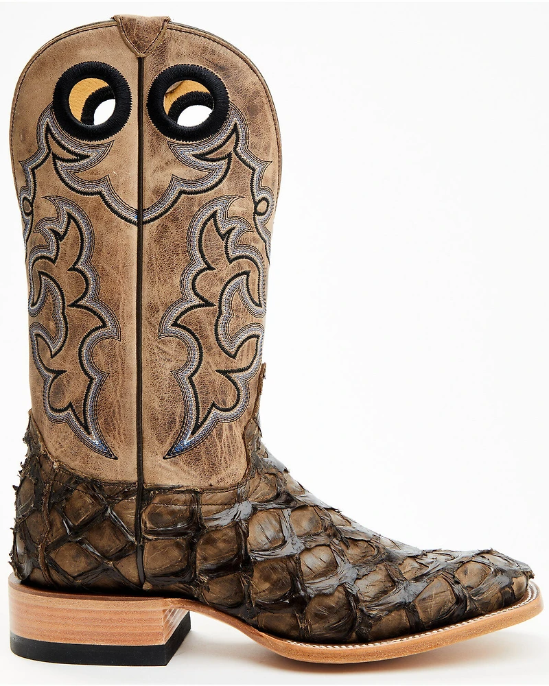 Cody James Men's Exotic Pirarucu Western Boots - Broad Square Toe