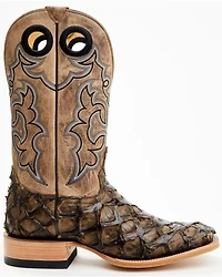Cody James Men's Exotic Pirarucu Western Boots - Broad Square Toe
