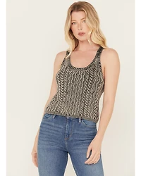 Free People Women's High Tide Cable Knit Sweater Tank