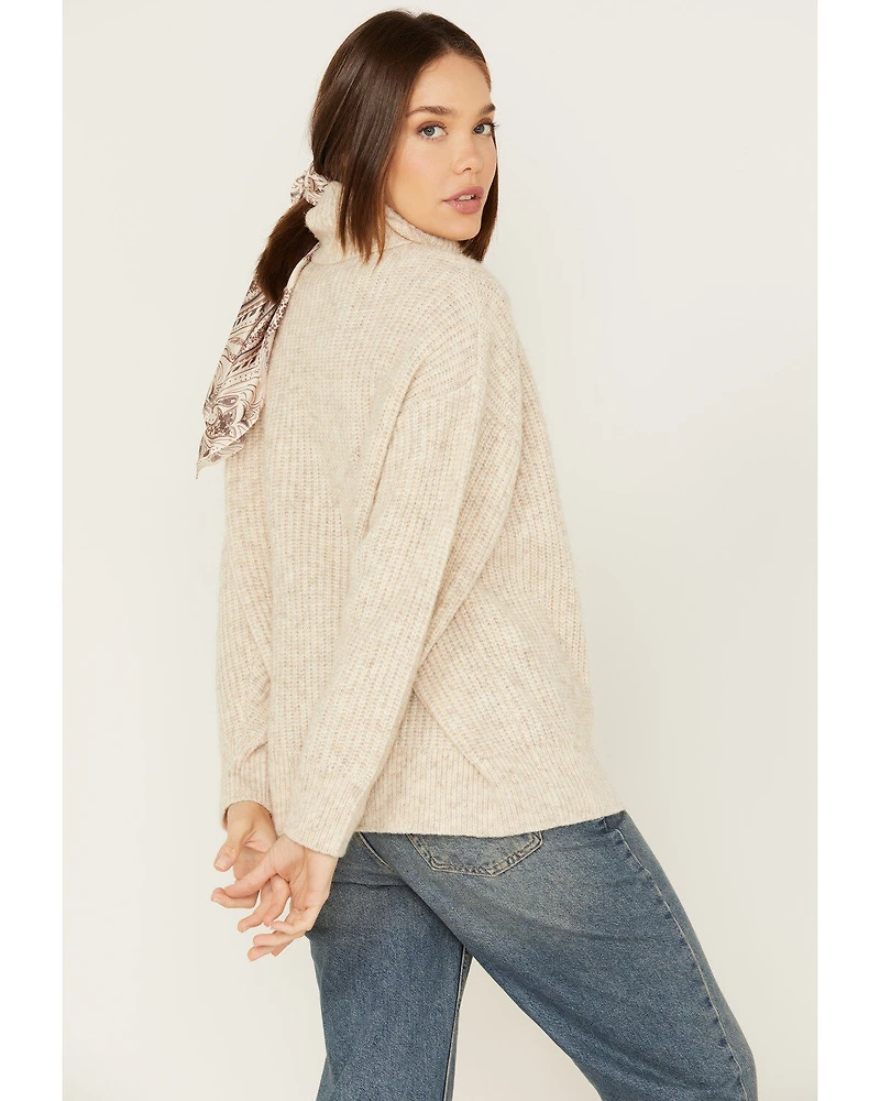 Cleo + Wolf Women's Oversized Turtleneck Sweater