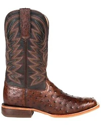 Durango Men's Brown Exotic Full-Quill Ostrich Western Boots - Square Toe