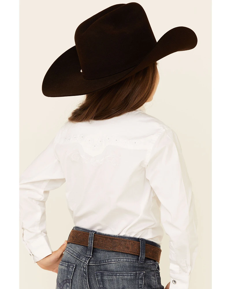Wrangler Kid's Embroidered Long Sleeve Western Shirt
