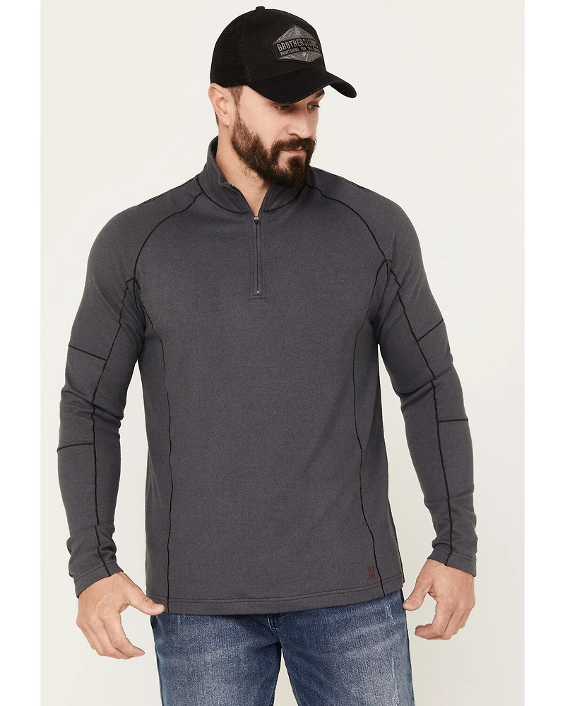 Brothers and Sons Men's Base Layer Quarter Zip Shirt