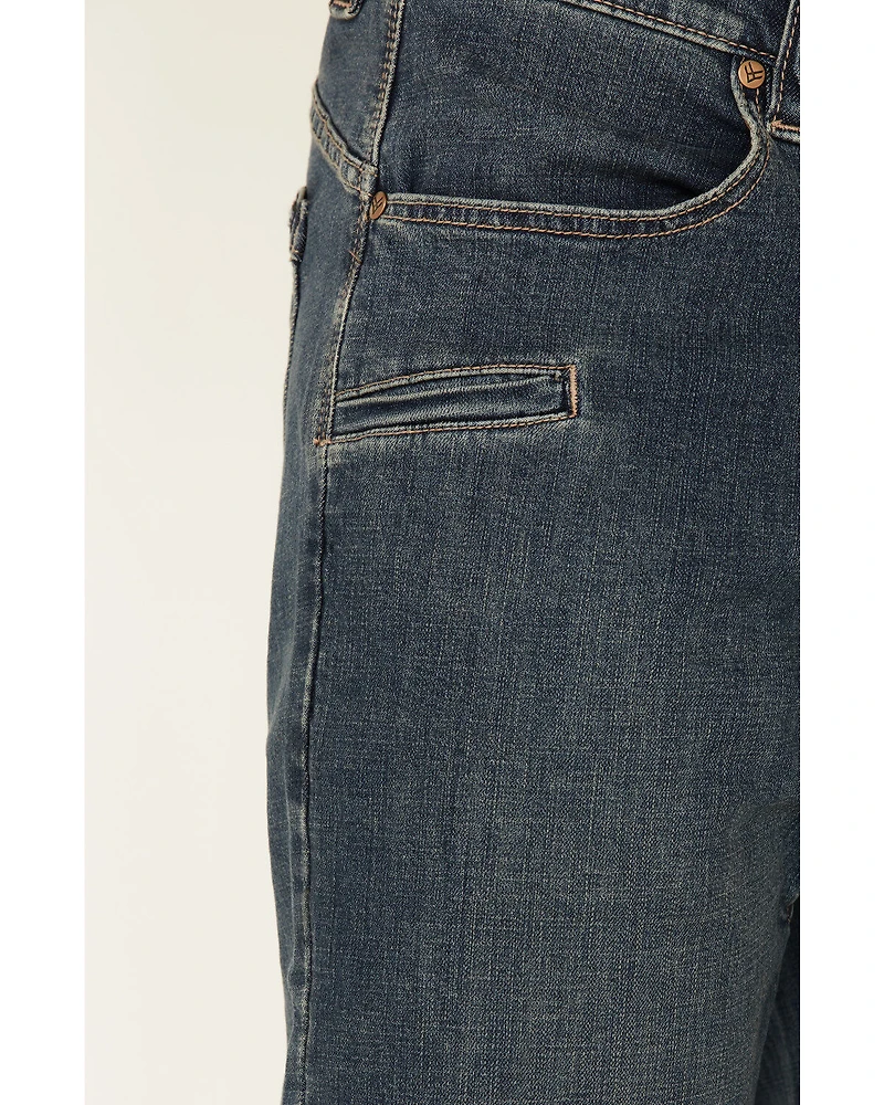 Hawx Men's Medium Wash Stretch Straight Work Jeans