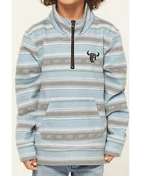 Cowboy Hardware Boys' Serape Striped Print 1/4 Zip Pullover