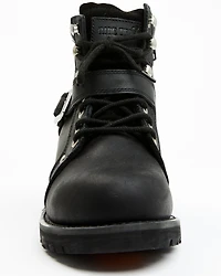 Ad Tec Women's 6" Lace Zipper Biker Boots - Soft Toe
