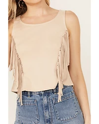 Shyanne Women's Faux Suede Fringe Tank Top
