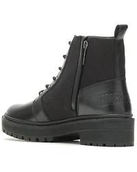 Harley Davidson Women's Valene Canvas 5" Lace-Up Moto Boots - Round Toe