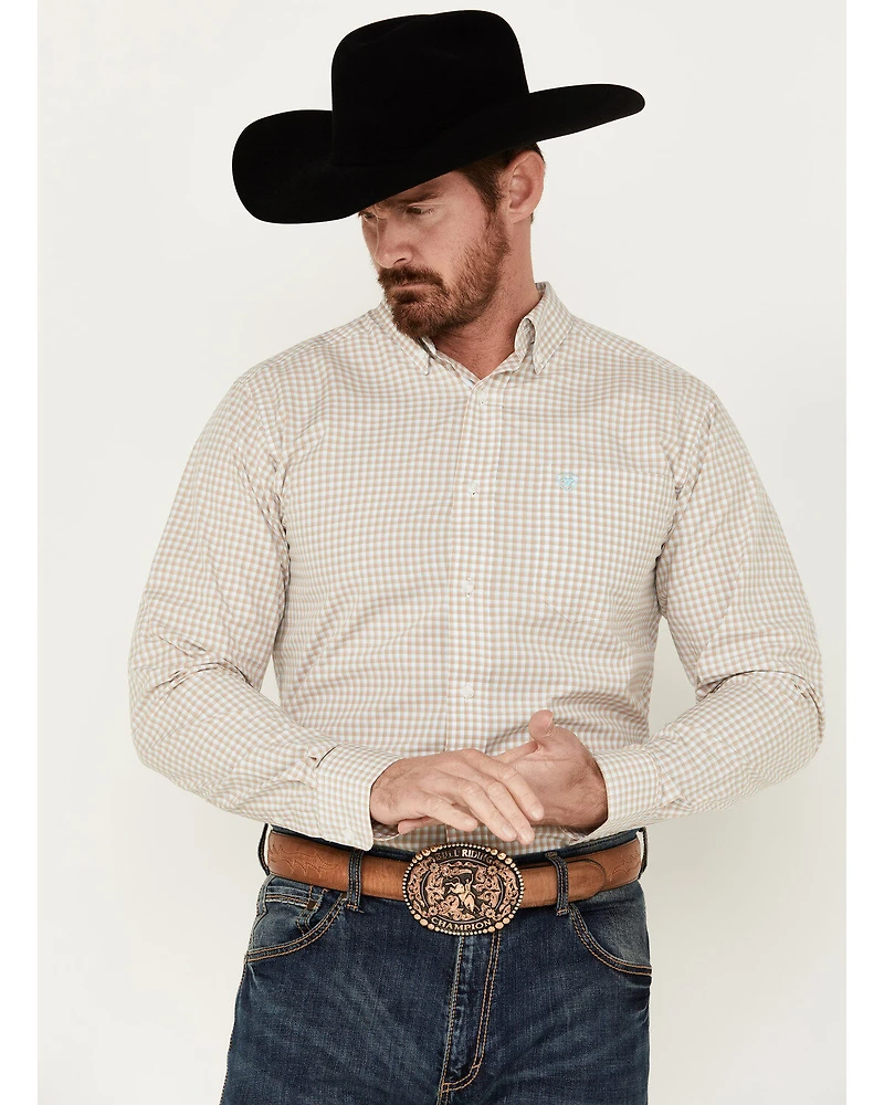 Ariat Men's Pro Series Kiernan Plaid Print Long Sleeve Button-Down Western Shirt