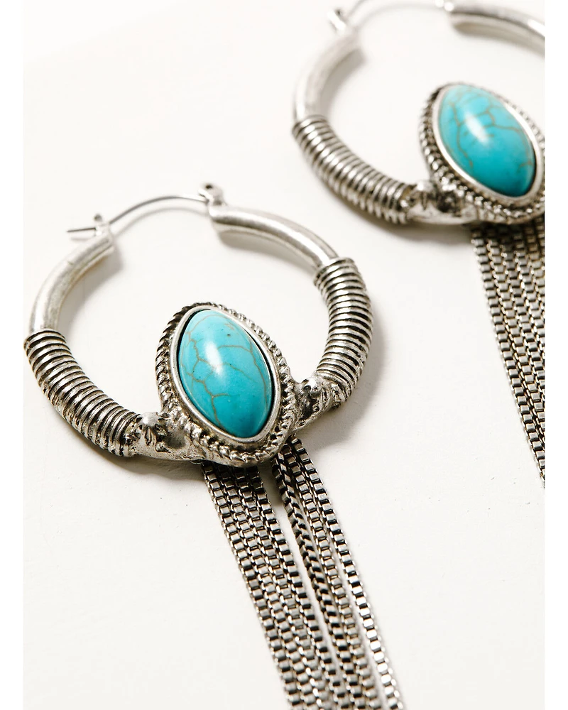 Shyanne Women's Fringe Hoop Earrings